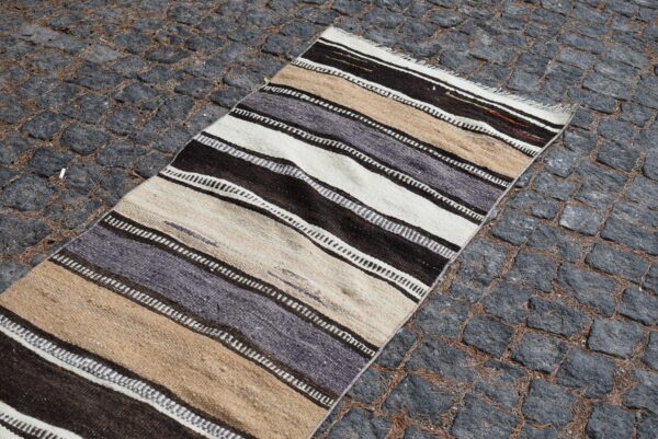 2.5 ft. x 12 ft. Vintage Kilim Rug TR59582 Image 4