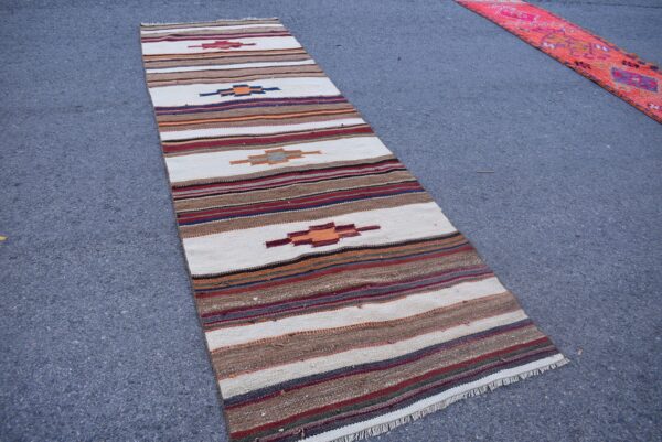 3.5 ft. x 10.9 ft. Vintage Kilim Rug TR59592 Image 3