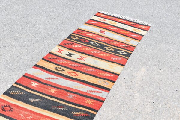 2.4 ft. x 11.6 ft. Vintage Kilim Rug TR59642 Image 4