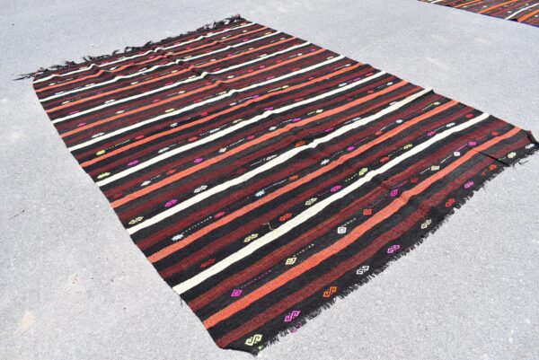 7.4 ft. x 11 ft. Vintage Kilim Rug TR59662 Image 3