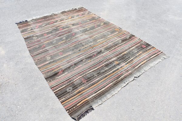 5.2 ft. x 7.5 ft. Vintage Kilim Rug TR59682 Image 3