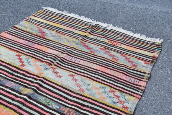 5.7 ft. x 11.6 ft. Vintage Kilim Rug TR59762 Image 4