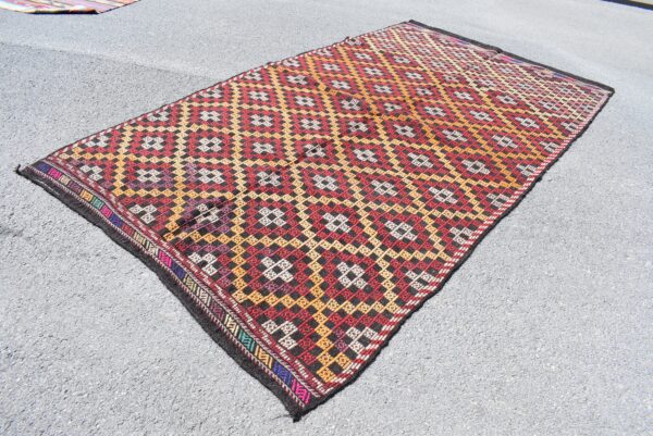 6 ft. x 11 ft. Vintage Kilim Rug TR59772 Image 1