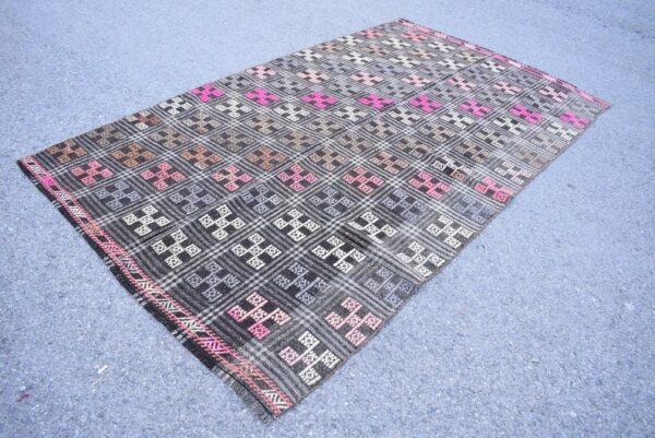5.5 ft. x 9.4 ft. Vintage Kilim Rug TR59882 Image 1