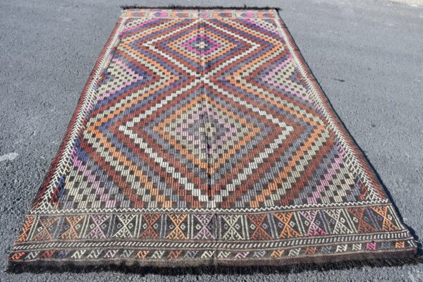 5.3 ft. x 10.8 ft. Vintage Kilim Rug TR60012 Image 2