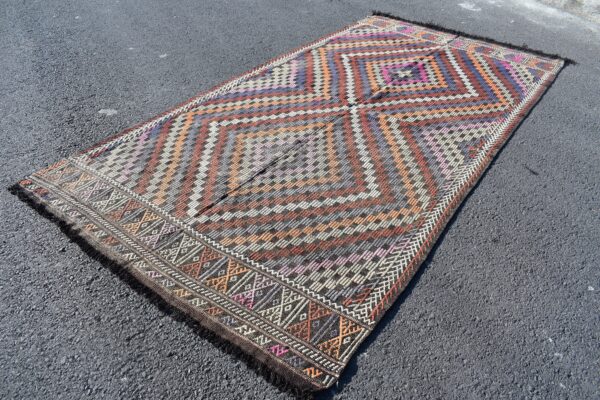 5.3 ft. x 10.8 ft. Vintage Kilim Rug TR60012 Image 1