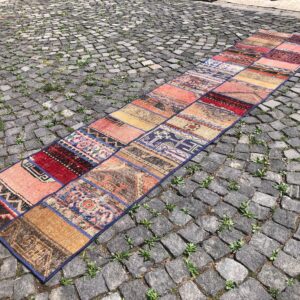 2.6 ft. x 12 ft. Vintage Patchwork Rug TR21994 Image 1