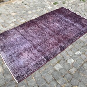 3.7 ft. x 7.1 ft. Vintage Overdyed Rug TR31153 Image 1