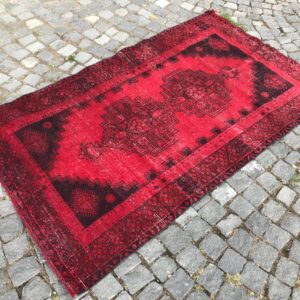 3.8 ft. x 6.7 ft. Vintage Overdyed Rug TR31203 Image 1