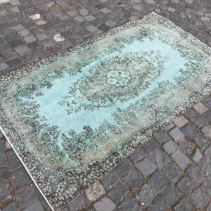 3.8 ft. x 6.7 ft. Vintage Overdyed Rug TR31323 Image 1