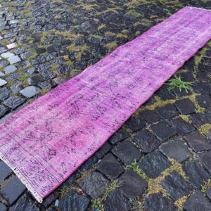 1.6 ft. x 7.6 ft. Vintage Overdyed Rug TR31493 Image 1