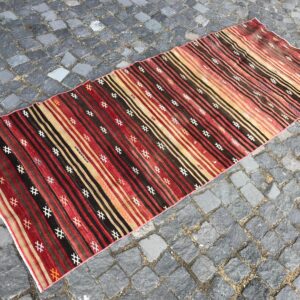 3 ft. x 7.7 ft. Vintage Kilim Rug TR60272 Image 1