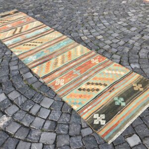 2.7 ft. x 11.5 ft. Vintage Kilim Rug TR60582 Image 1