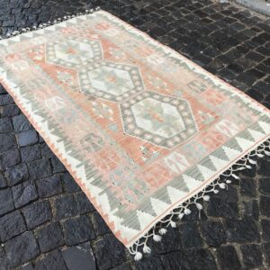 3.7 ft. x 6 ft. Vintage Kilim Rug TR60682 Image 1