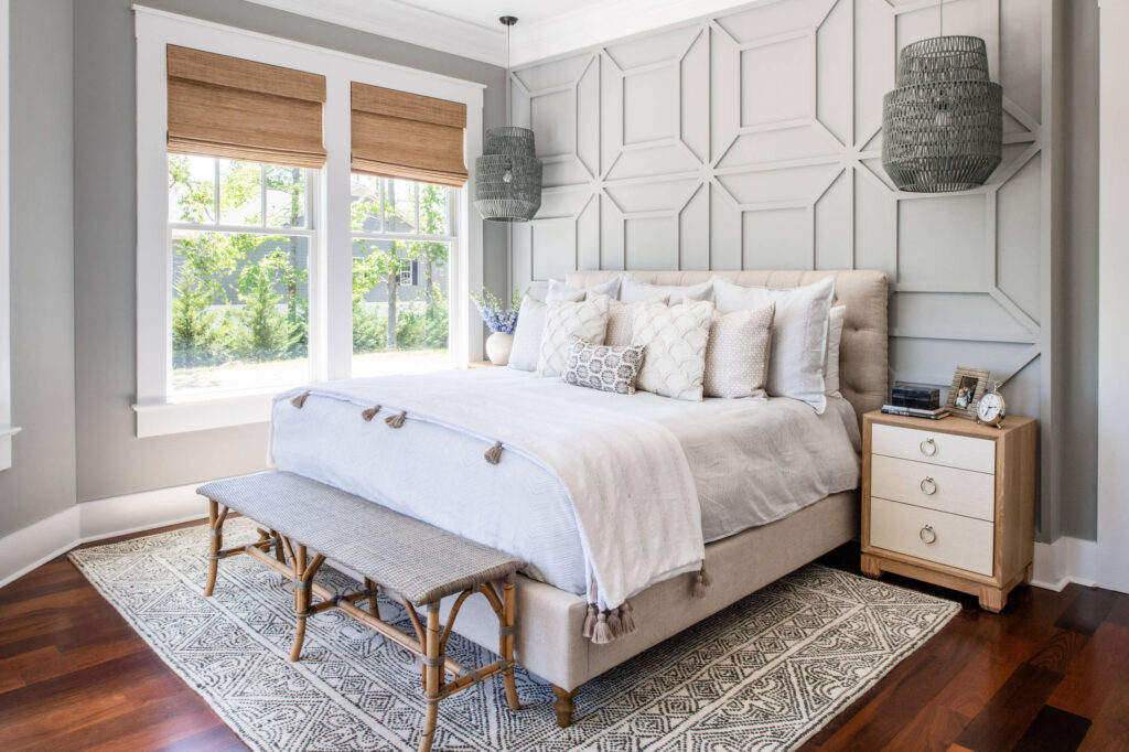 area rug size for queen bed