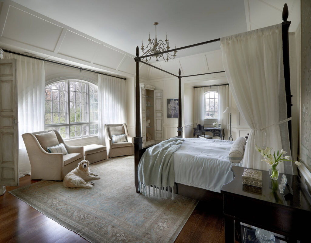 area rug placement under queen bed