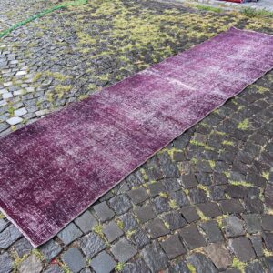 3.2 ft. x 11.9 ft. Vintage Overdyed Rug TR31583 Image 1