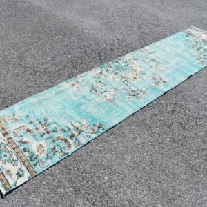 2.2 ft. x 9.8 ft. Vintage Overdyed Rug TR31733 Image 1