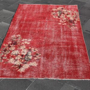 3.7 ft. x 6.7 ft. Vintage Overdyed Rug TR32633 Image 1
