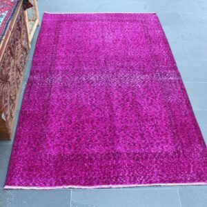 3.9 ft. x 6.8 ft. Vintage Overdyed Rug TR33333 Image 1