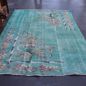 6.3 ft. x 9.5 ft. Vintage Overdyed Rug TR33723 Image 1