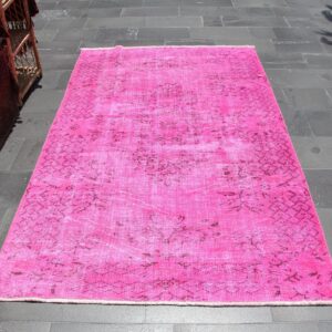 3.8 ft. x 6.9 ft. Vintage Overdyed Rug TR34063 Image 1