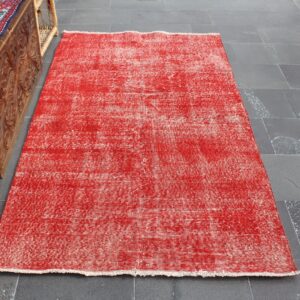 3.7 ft. x 6.6 ft. Vintage Overdyed Rug TR34083 Image 1
