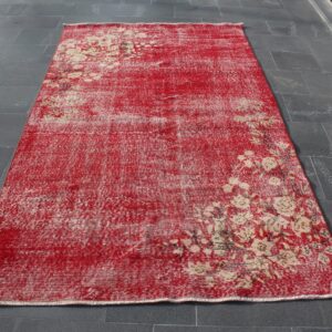 4.6 ft. x 8 ft. Vintage Overdyed Rug TR34093 Image 1