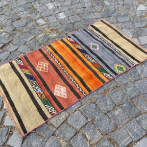 2 ft. x 3.7 ft. Vintage Kilim Rug TR61322 Image 1