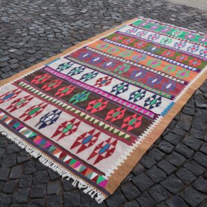 5.2 ft. x 9.5 ft. Vintage Kilim Rug TR61352 Image 1