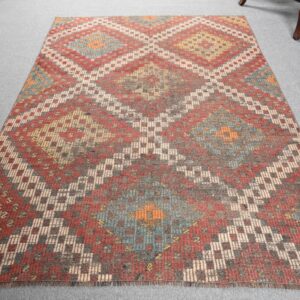 5.3 ft. x 7.3 ft. Vintage Kilim Rug TR61742 Image 1