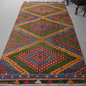 4.9 ft. x 10.2 ft. Vintage Kilim Rug TR61892 Image 1