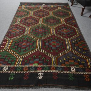 5.3 ft. x 9.7 ft. Vintage Kilim Rug TR61912 Image 1
