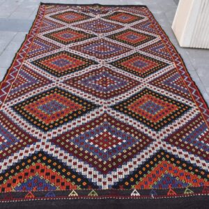6 ft. x 12 ft. Vintage Kilim Rug TR61942 Image 1