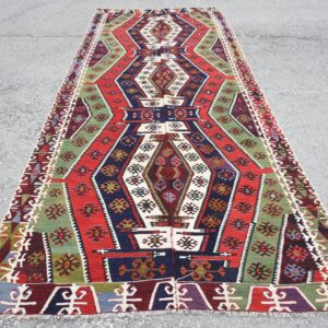 5.2 ft. x 13.8 ft. Vintage Kilim Rug TR61952 Image 1