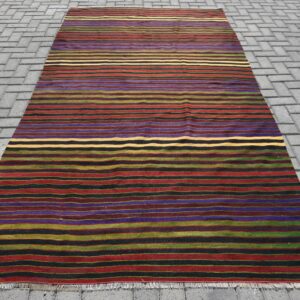5.3 ft. x 10 ft. Vintage Kilim Rug TR62032 Image 1