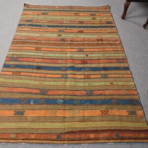 4.2 ft. x 6.7 ft. Vintage Kilim Rug TR62092 Image 1