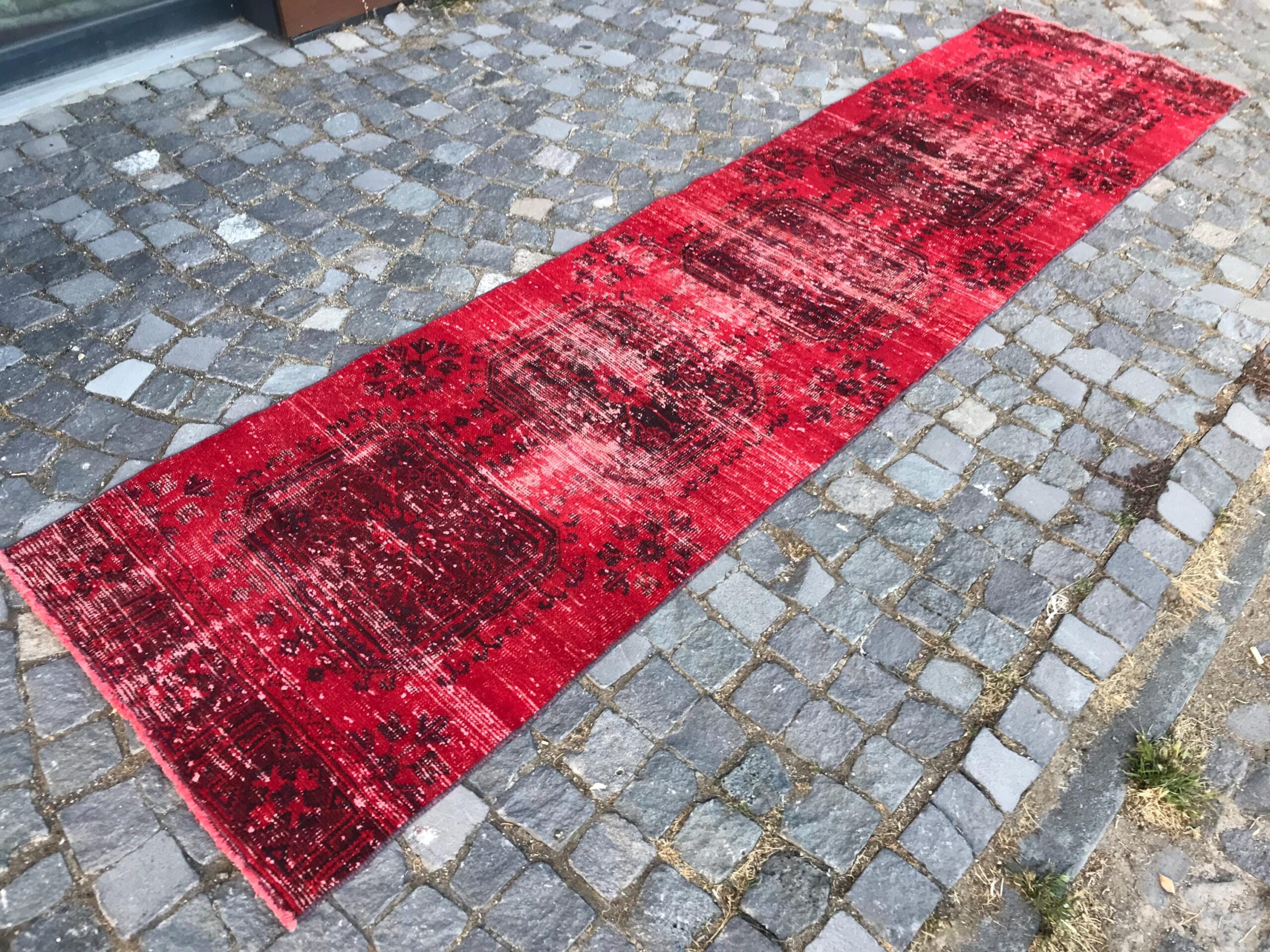 2.8 ft. x 11.3 ft. Vintage Overdyed Rug TR31163