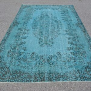 5.7 ft. x 10.2 ft. Vintage Overdyed Rug TR34393 Image 1