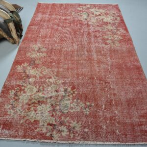 4.7 ft. x 8.1 ft. Vintage Overdyed Rug TR34523 Image 1