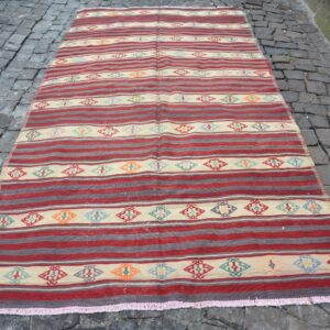 5.1 ft. x 9.7 ft. Vintage Kilim Rug TR62422 Image 1