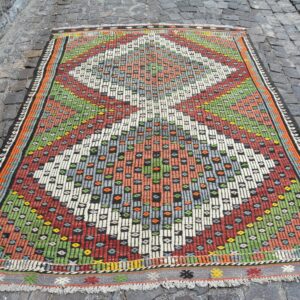 5.8 ft. x 7.5 ft. Vintage Kilim Rug TR62442 Image 1