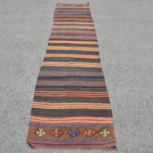2.4 ft. x 10.8 ft. Vintage Kilim Rug TR62562 Image 1