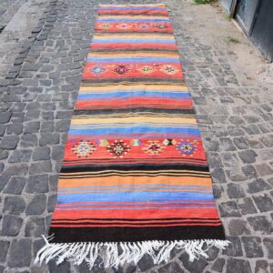 3 ft. x 12.9 ft. Vintage Kilim Rug TR62602 Image 1