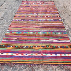 5.6 ft. x 10.8 ft. Vintage Kilim Rug TR62612 Image 1